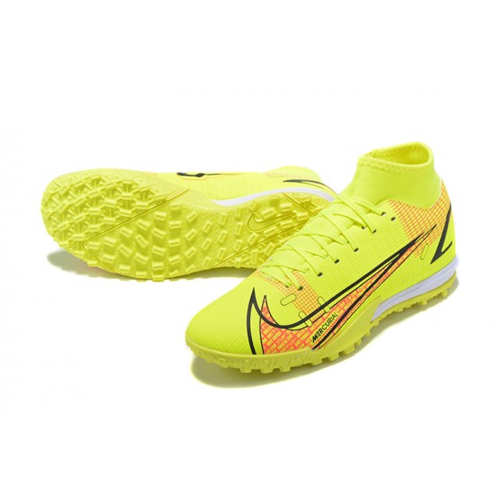 Kopacky Nike Vapor 14 Academy TF High Oranžovýý Žlutý Pánské