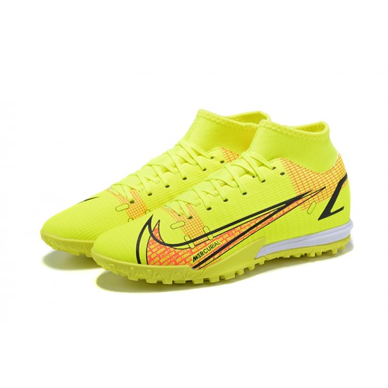 Kopacky Nike Vapor 14 Academy TF High Oranžovýý Žlutý Pánské