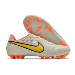 Kopacky Nike Legend 9 Academy AG Low Bílý Oranžovýý Pánské 