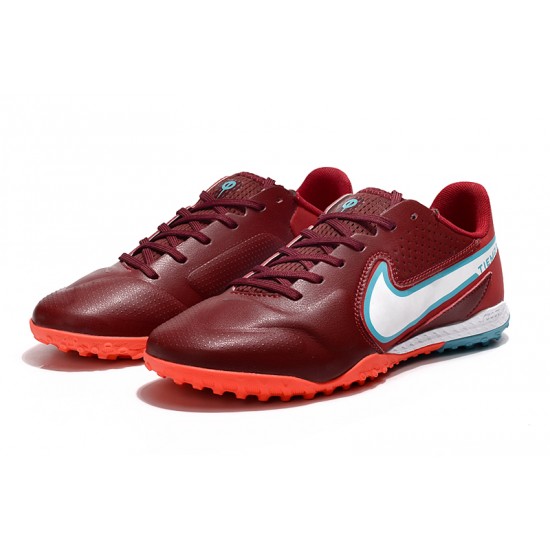 Kopacky Nike React Tiempo Legend 9 Pro TF Low Červené Turqoise Pánské