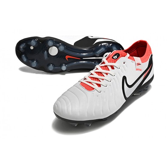 Kopacky Nike Tiempo Legend 10 Elite FG Low Bílý Červené Modrý Pánské