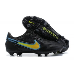 Kopacky Nike Tiempo Legend 9 Elite FG Černá Modrý Žlutý Low Pánské 