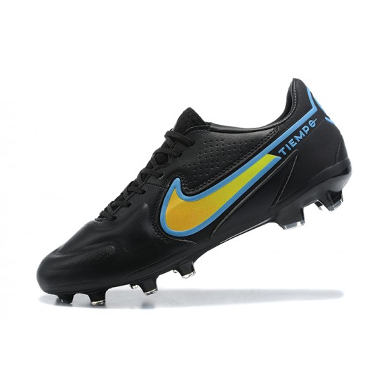 Kopacky Nike Tiempo Legend 9 Elite FG Černá Modrý Žlutý Low Pánské