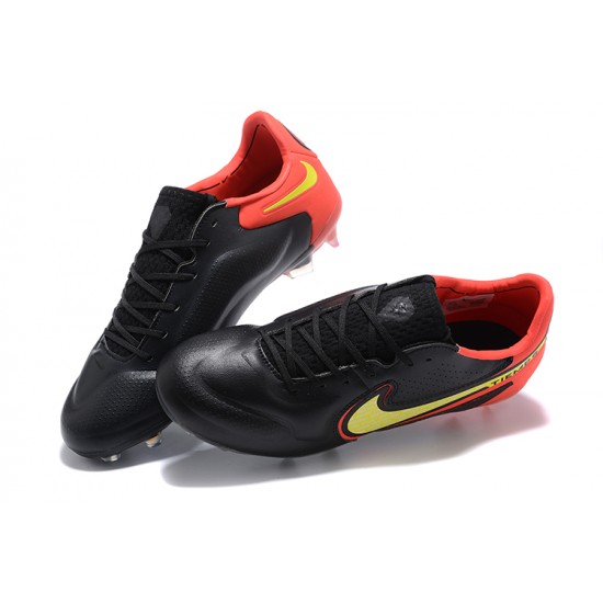 Kopacky Nike Tiempo Legend 9 Elite FG Černá Zlato Oranžovýý Low Pánské