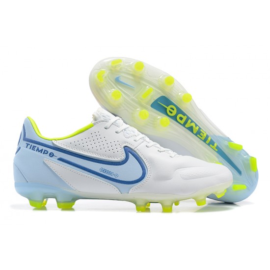 Kopacky Nike Tiempo Legend 9 Elite FG Modrý Bílý Modrý Žlutý Low Pánské