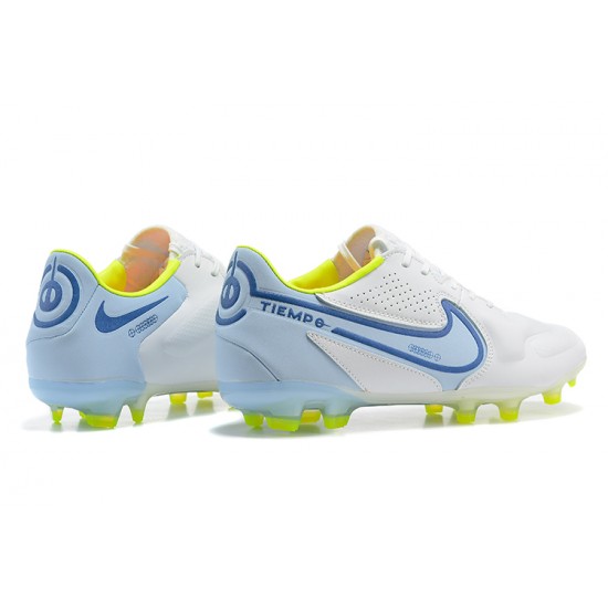 Kopacky Nike Tiempo Legend 9 Elite FG Modrý Bílý Modrý Žlutý Low Pánské