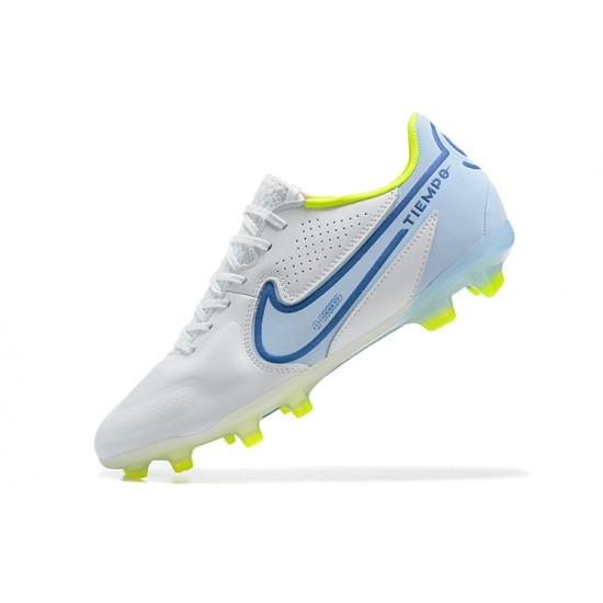 Kopacky Nike Tiempo Legend 9 Elite FG Modrý Bílý Modrý Žlutý Low Pánské