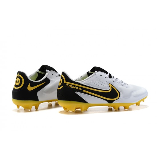 Kopacky Nike Tiempo Legend 9 Elite FG Zlato Černá Bílý Žlutý Low Pánské