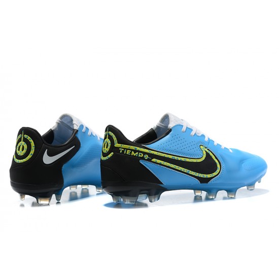 Kopacky Nike Tiempo Legend 9 Elite FG Low Černá Bílý Modrý Pánské