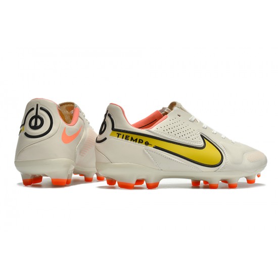 Kopacky Nike Tiempo Legend 9 Elite FG Low Bílý Oranžovýý Pánské