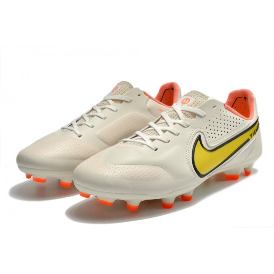 Kopacky Nike Tiempo Legend 9 Elite FG Low Bílý Oranžovýý Pánské