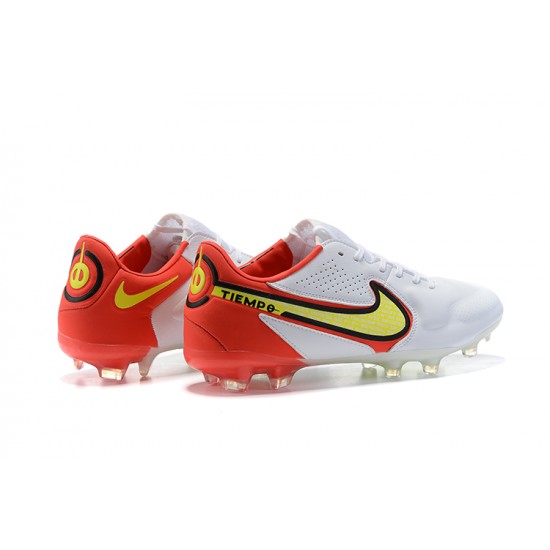 Kopacky Nike Tiempo Legend 9 Elite FG Oranžovýý Žlutý Černá Bílý Low Pánské