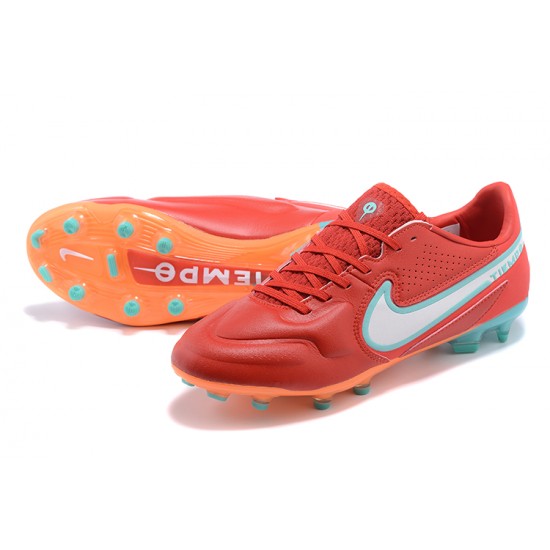 Kopacky Nike Tiempo Legend 9 Elite FG Červené Oranžovýý Bílý Zelená Low Pánské