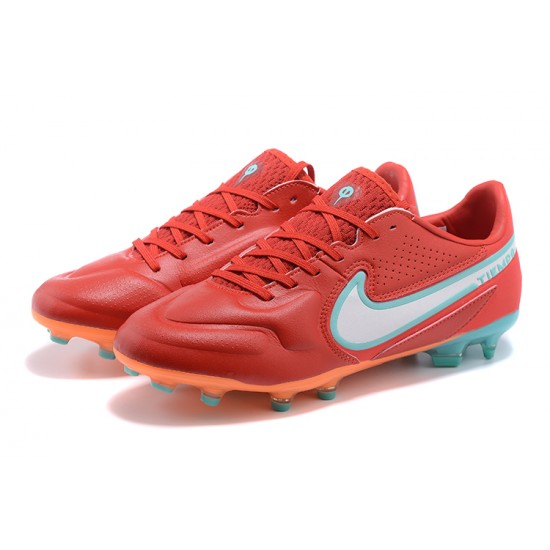 Kopacky Nike Tiempo Legend 9 Elite FG Červené Oranžovýý Bílý Zelená Low Pánské