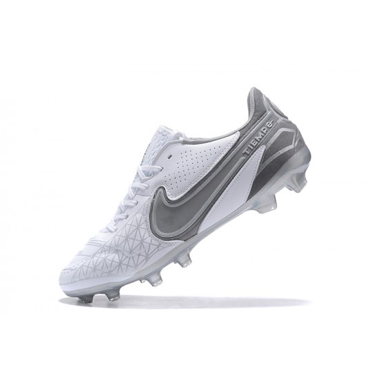 Kopacky Nike Tiempo Legend 9 Elite FG Bílý Zlato Šedá Low Pánské