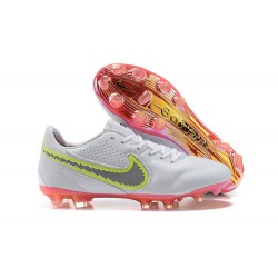 Kopacky Nike Tiempo Legend 9 FG LightOranžovýý Zelená Žlutý Low Pánské 