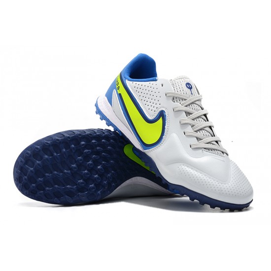 Kopacky Nike Tiempo Legend 9 Pro TF Low Bílý Modrý Žlutý Pánské