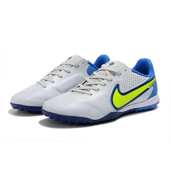 Kopacky Nike Tiempo Legend 9 Pro TF Low Bílý Modrý Žlutý Pánské