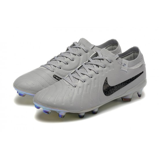 Kopacky Nike Tiempo Legend 10 Elite FG Low Šedá Černá Pánské 