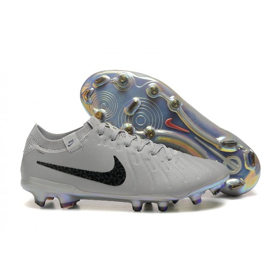 Kopacky Nike Tiempo Legend 10 Elite FG Low Šedá Černá Pánské 