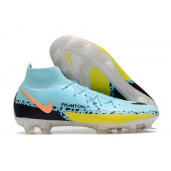 Kopacky Nike Phantom GT Elite Dynamic Fit FG High Modrý Žlutý Černá Pánské 