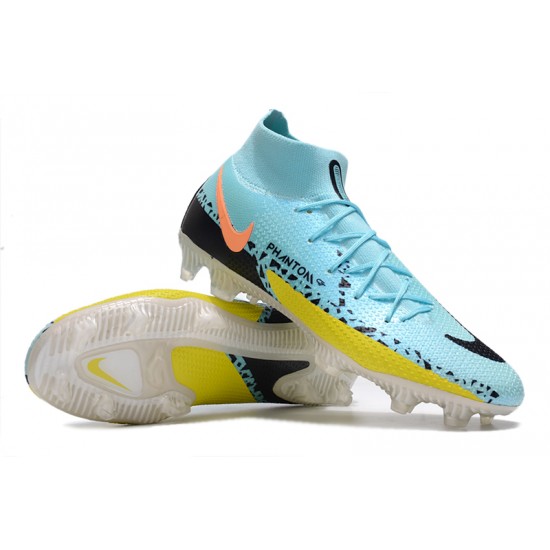 Kopacky Nike Phantom GT Elite Dynamic Fit FG High Modrý Žlutý Černá Pánské