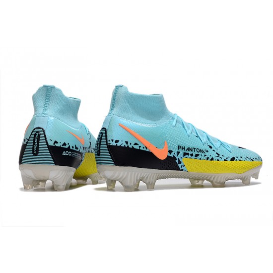 Kopacky Nike Phantom GT Elite Dynamic Fit FG High Modrý Žlutý Černá Pánské