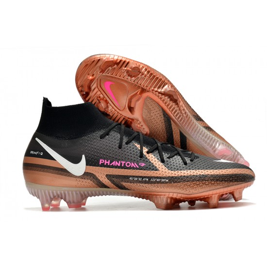 Kopacky Nike Phantom GT Elite Dynamic Fit FG High Hnědý Černá Pánské