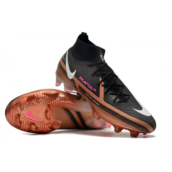 Kopacky Nike Phantom GT Elite Dynamic Fit FG High Hnědý Černá Pánské