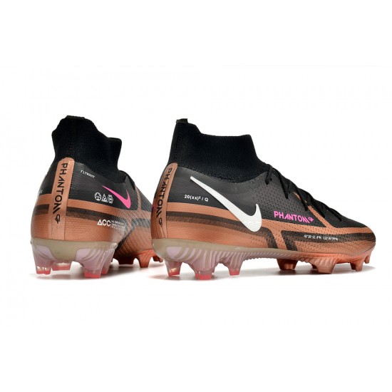 Kopacky Nike Phantom GT Elite Dynamic Fit FG High Hnědý Černá Pánské