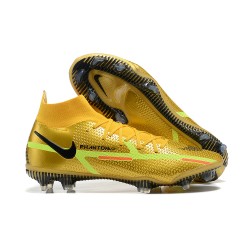 Kopacky Nike Phantom GT Elite Dynamic Fit FG High Zlato Zelená Černá Pánské 