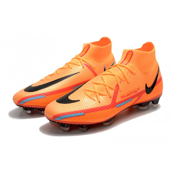 Kopacky Nike Phantom GT Elite Dynamic Fit FG High Oranžovýý Červené Pánské