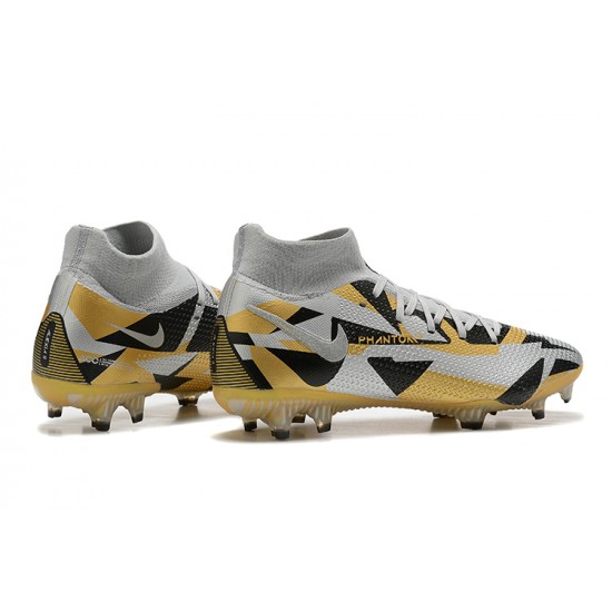 Kopacky Nike Phantom GT Elite Dynamic Fit FG High Zlato Zlato Pánské