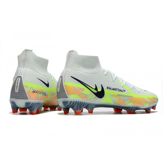 Kopacky Nike Phantom GT Elite Dynamic Fit FG High Bílý Zelená Černá Pánské