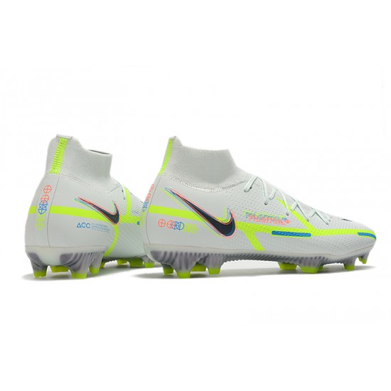 Kopacky Nike Phantom GT Elite Dynamic Fit FG High Bílý Zelená Pánské