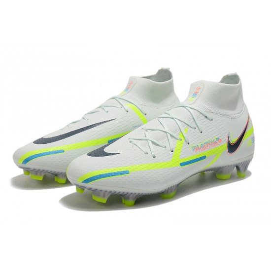 Kopacky Nike Phantom GT Elite Dynamic Fit FG High Bílý Zelená Pánské