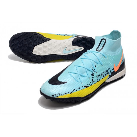 Kopacky Nike Phantom GT Elite Dynamic Fit TF High Černá Turqoise Žlutý Pánské