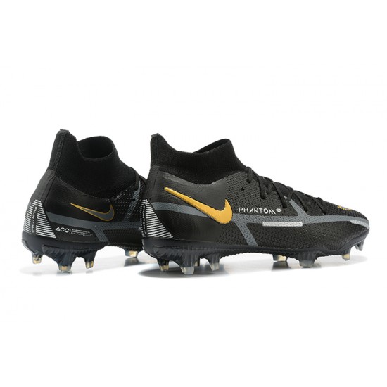 Kopacky Nike Phantom GT2 Dynamic Fit Elite FG Černá Zlato Bílý High Pánské