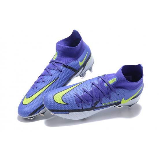 Kopacky Nike Phantom GT2 Dynamic Fit Elite FG Modrý Žlutý Bílý High Pánské