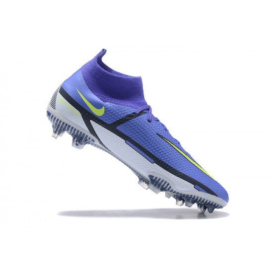 Kopacky Nike Phantom GT2 Dynamic Fit Elite FG Modrý Žlutý Bílý High Pánské