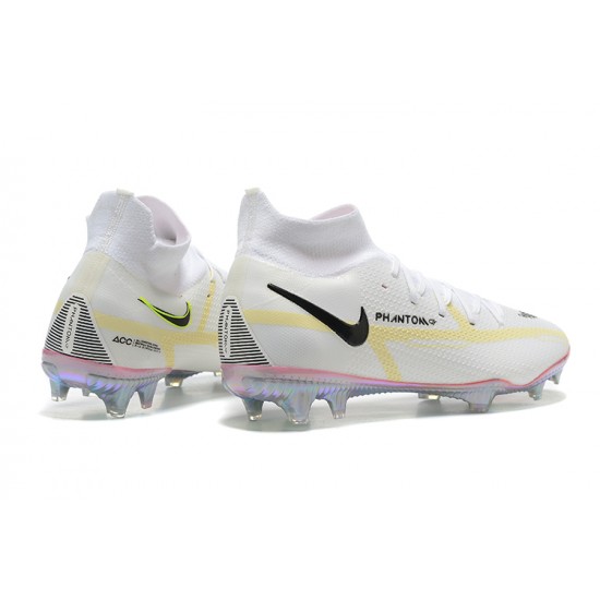 Kopacky Nike Phantom GT2 Dynamic Fit Elite FG Bílý Černá Šedá Žlutý Modrý High Pánské