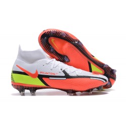 Kopacky Nike Phantom GT2 Elite DF FG Bílý Oranžovýý Žlutý Černá High Pánské 