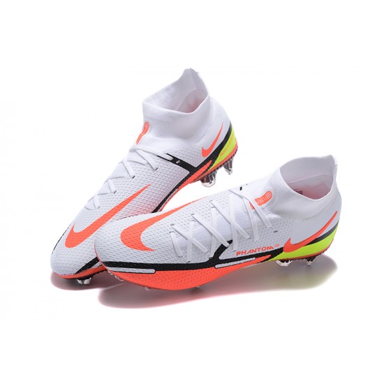 Kopacky Nike Phantom GT2 Elite DF FG Bílý Oranžovýý Žlutý Černá High Pánské