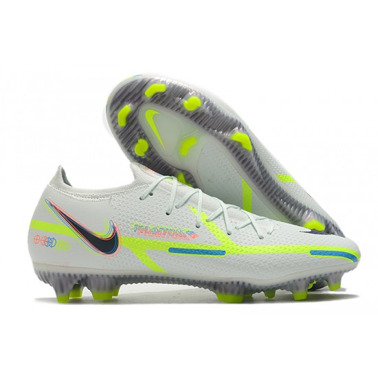 Kopacky Nike Phantom GT Elite FG Low Bílý Zelená Pánské