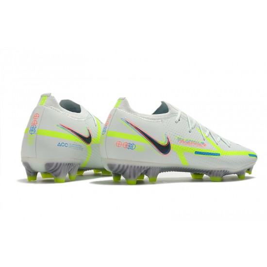 Kopacky Nike Phantom GT Elite FG Low Bílý Zelená Pánské