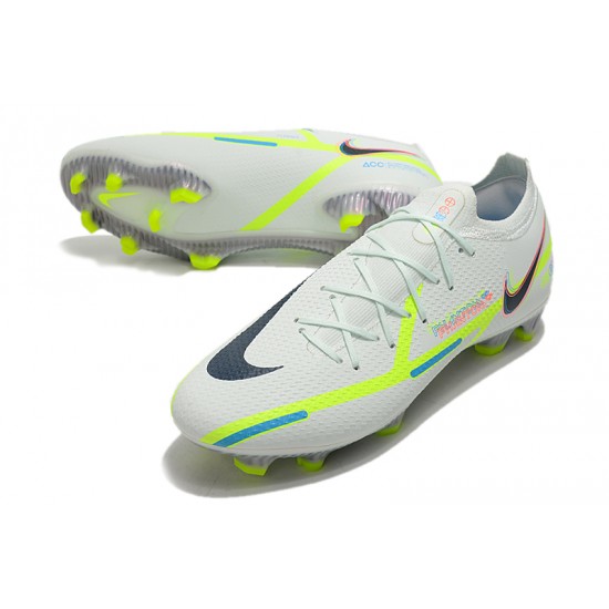 Kopacky Nike Phantom GT Elite FG Low Bílý Zelená Pánské