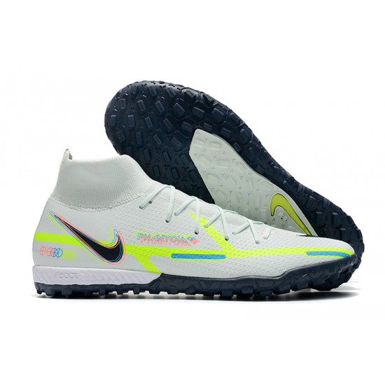 Kopacky Nike Phantom GT2 Elite Dynamic Fit TF High Bílý Zelená Černá Pánské