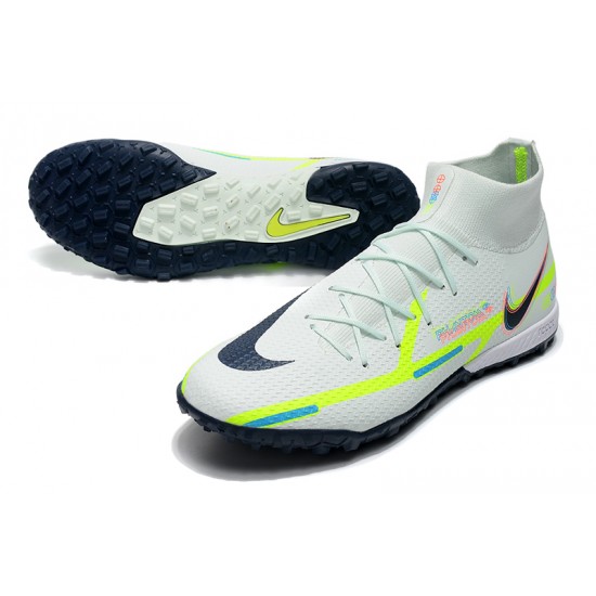 Kopacky Nike Phantom GT2 Elite Dynamic Fit TF High Bílý Zelená Černá Pánské