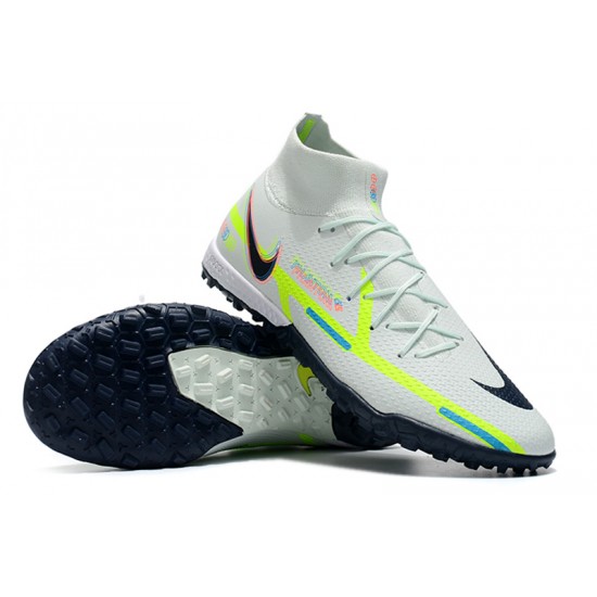 Kopacky Nike Phantom GT2 Elite Dynamic Fit TF High Bílý Zelená Černá Pánské