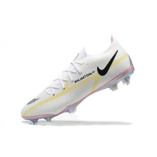 Kopacky Nike Phantom GT2 Elite FG Černá Bílý Žlutý Low Pánské